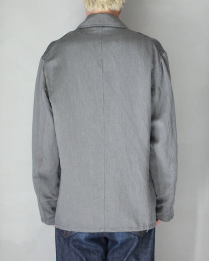 ULTERIOR/WASHED C/L CORKSCREW JKT "KHAKI GREY"
