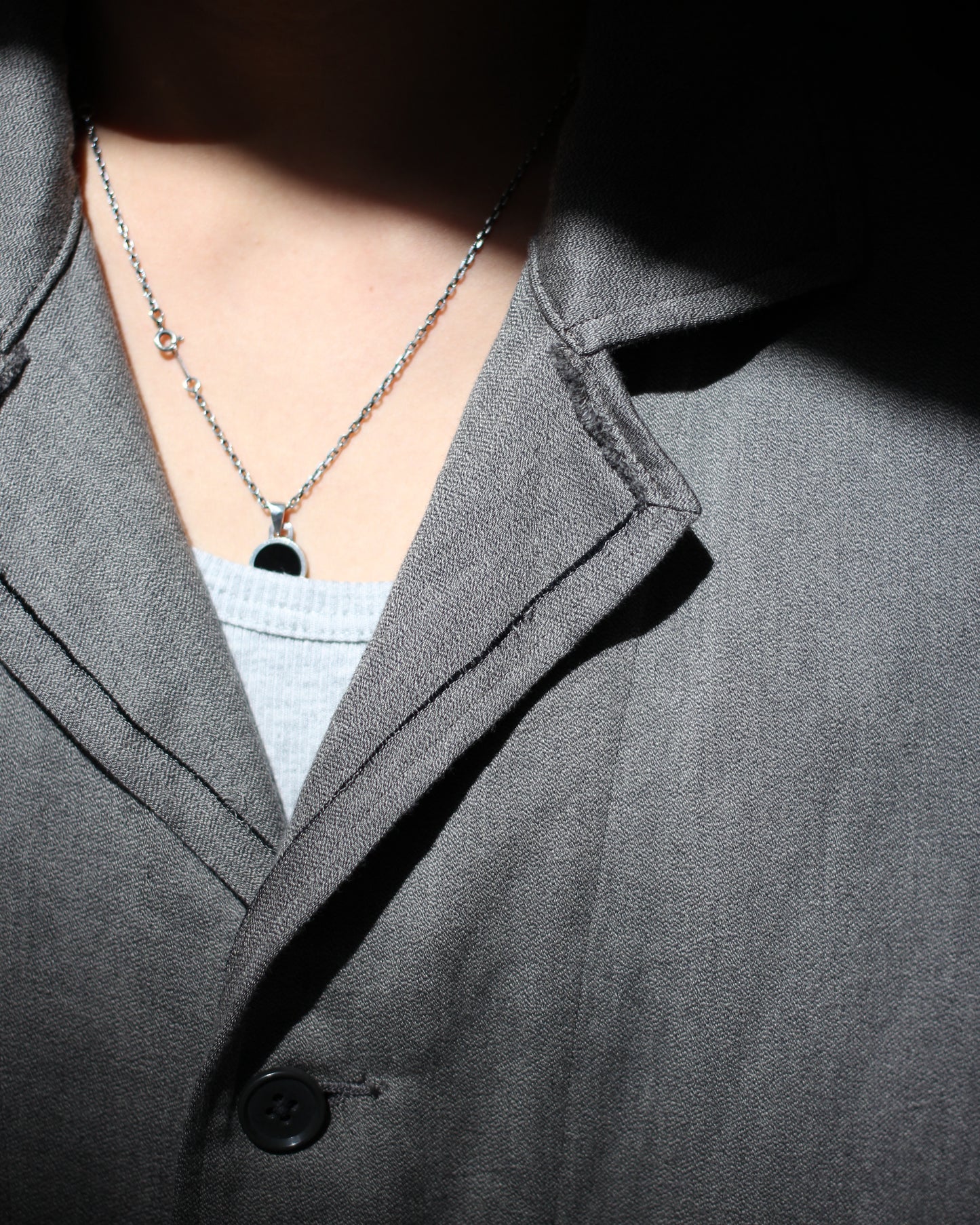 ULTERIOR/WASHED C/L CORKSCREW JKT "KHAKI GREY"
