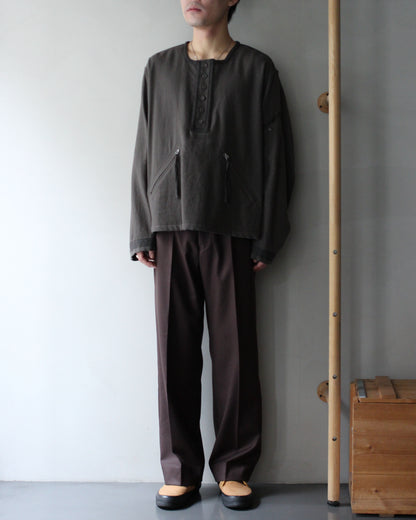 MATSUFUJI/Milling Wool Pullover Jacket "TAUPE"