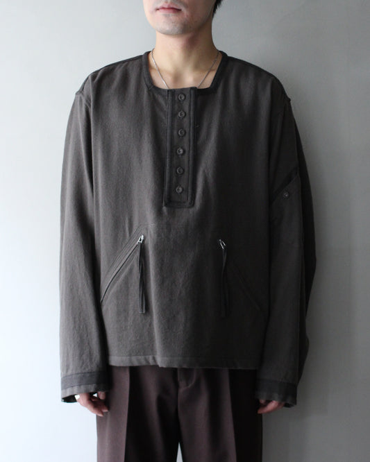 MATSUFUJI/Milling Wool Pullover Jacket "TAUPE"