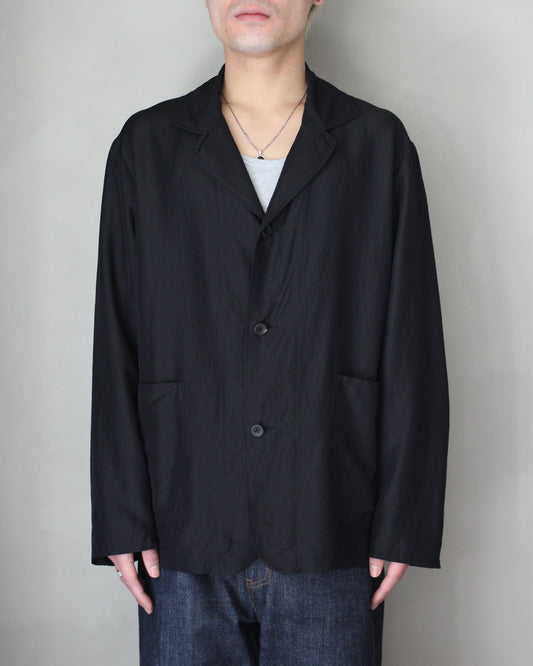 ULTERIOR/WASHED WOOL SILK TWILL JKT "BLACK"