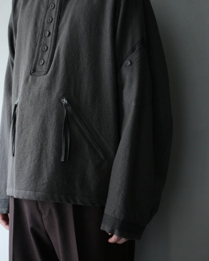 MATSUFUJI/Milling Wool Pullover Jacket "TAUPE"