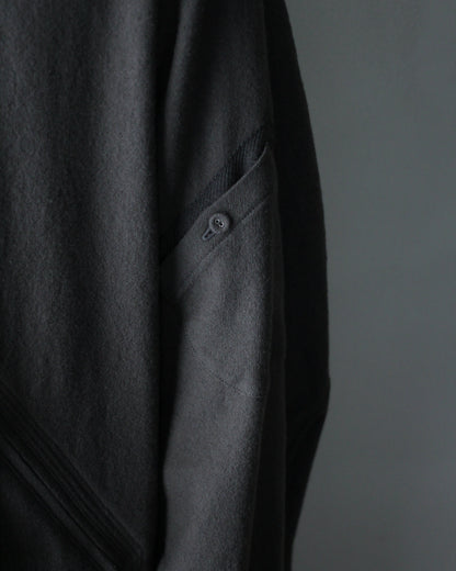 MATSUFUJI/Milling Wool Pullover Jacket "TAUPE"