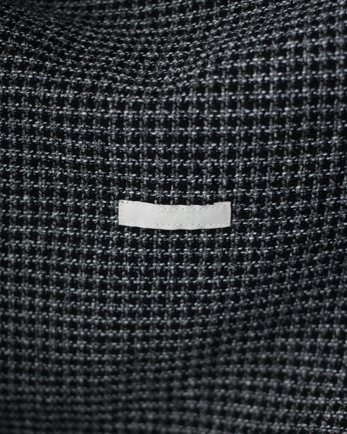 ULTERIOR/WASHED WOOL SILK CHECK JKT "BLACK"