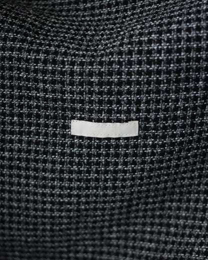 ULTERIOR/WASHED WOOL SILK CHECK JKT "BLACK"