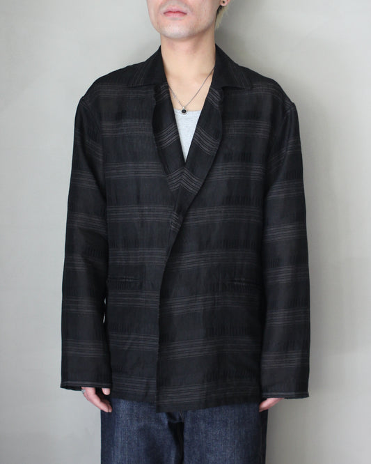 ULTERIOR/MULTI STRIPED OVER SH-JKT "BLACK"