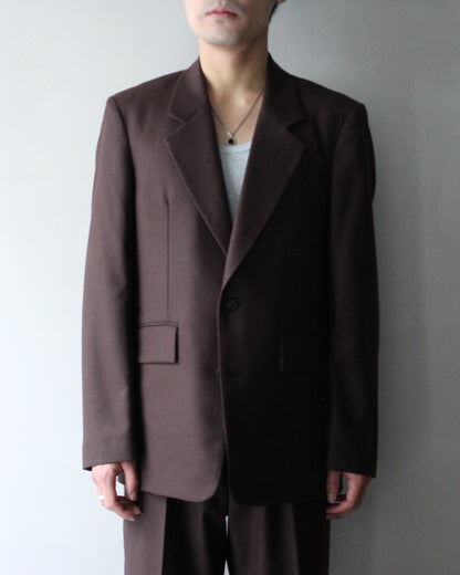 MATSUFUJI/Flannel Wool Tailored 2B Jacket "BROWN"