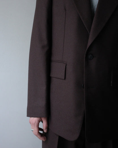 MATSUFUJI/Flannel Wool Tailored 2B Jacket "BROWN"