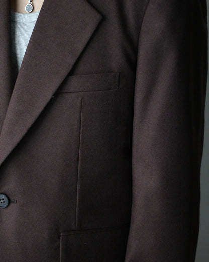 MATSUFUJI/Flannel Wool Tailored 2B Jacket "BROWN"