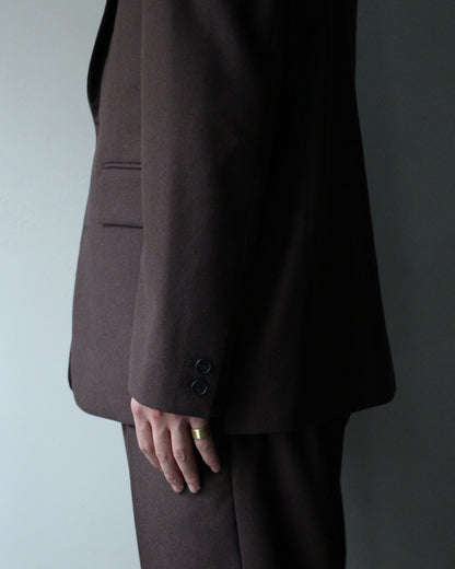 MATSUFUJI/Flannel Wool Tailored 2B Jacket "BROWN"