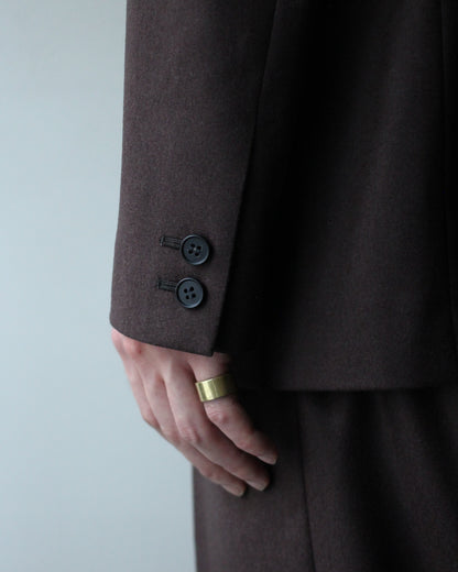 MATSUFUJI/Flannel Wool Tailored 2B Jacket "BROWN"