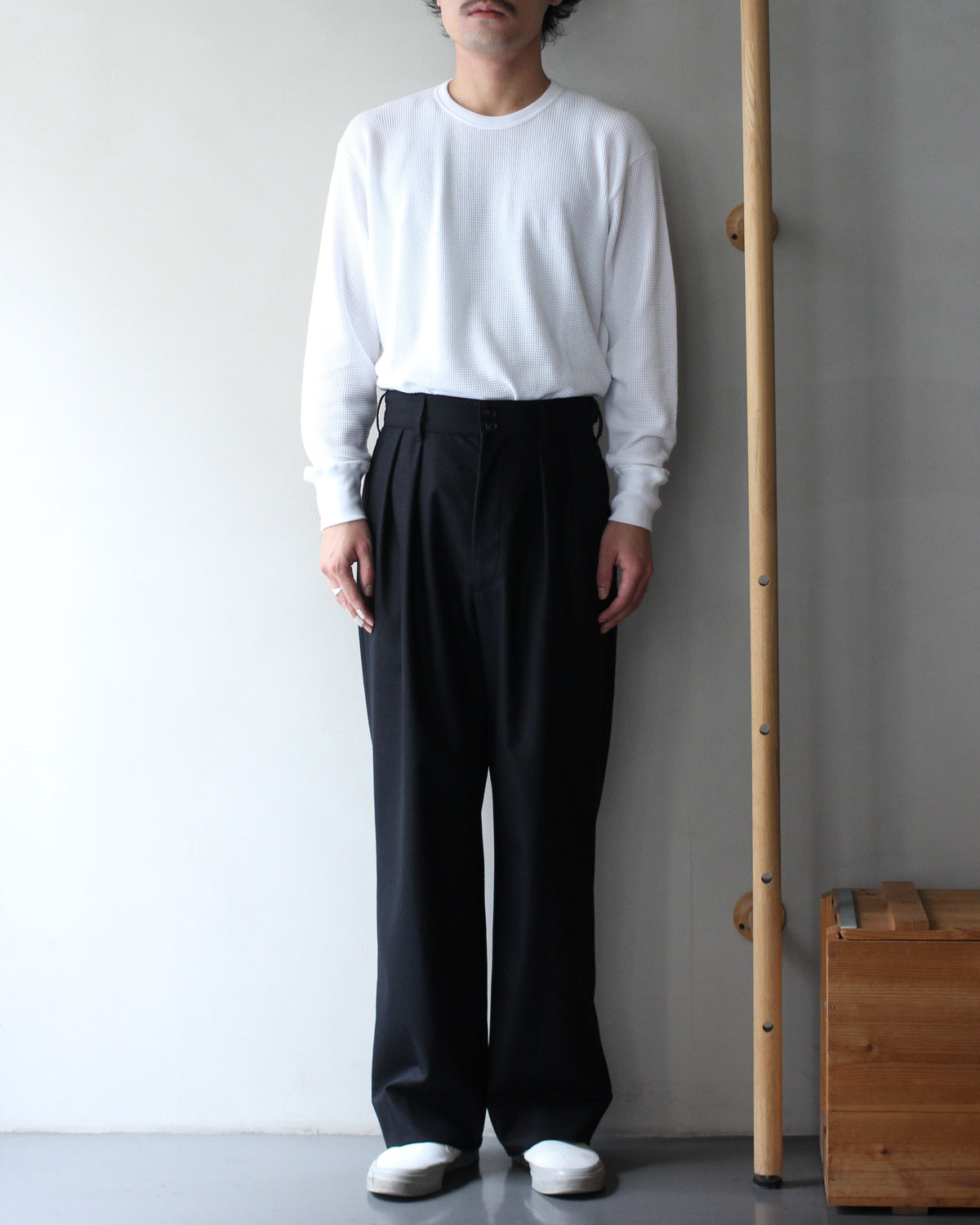 ULTERIOR/W/CASH PANAMA CLOTH MIL-TROUSERS "BLACK"