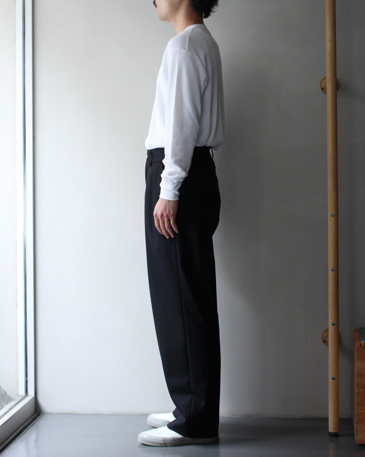 ULTERIOR/W/CASH PANAMA CLOTH MIL-TROUSERS "BLACK"