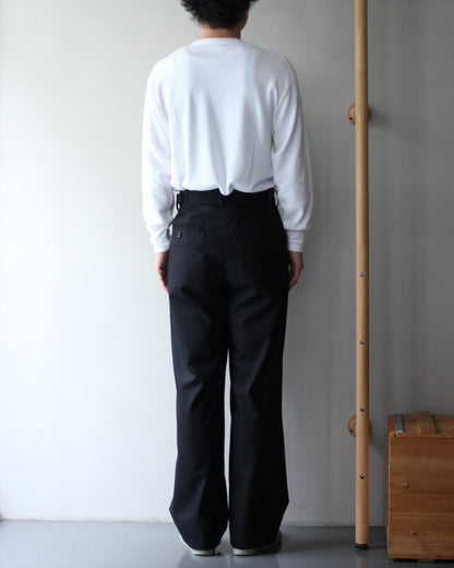 ULTERIOR/W/CASH PANAMA CLOTH MIL-TROUSERS "BLACK"