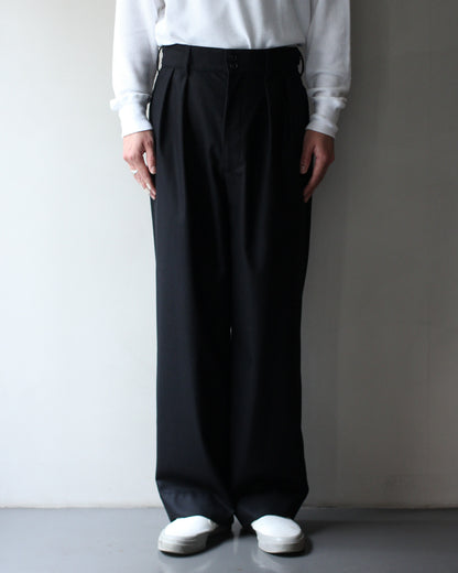 ULTERIOR/W/CASH PANAMA CLOTH MIL-TROUSERS "BLACK"