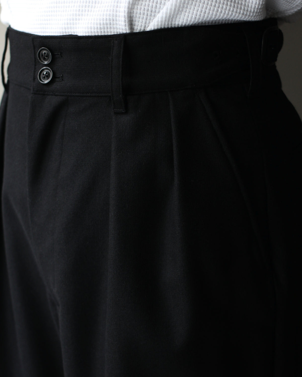 ULTERIOR/W/CASH PANAMA CLOTH MIL-TROUSERS "BLACK"
