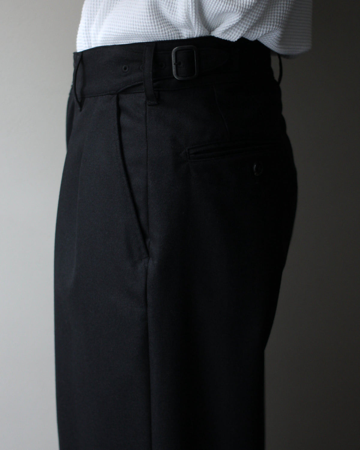 ULTERIOR/W/CASH PANAMA CLOTH MIL-TROUSERS "BLACK"