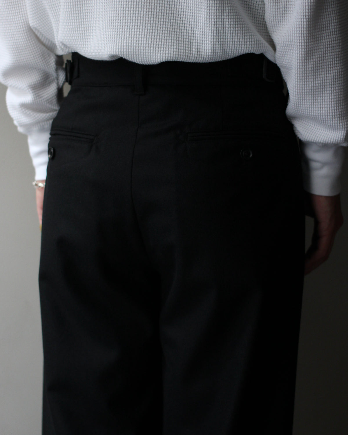 ULTERIOR/W/CASH PANAMA CLOTH MIL-TROUSERS "BLACK"