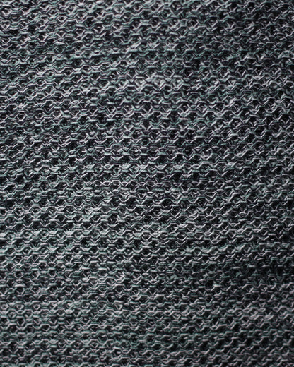 ULTERIOR/L/C TUCK STITCH KNIT TEE "MELANGE GREEN"