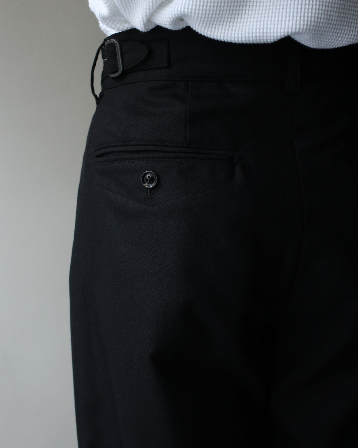 ULTERIOR/W/CASH PANAMA CLOTH MIL-TROUSERS "BLACK"