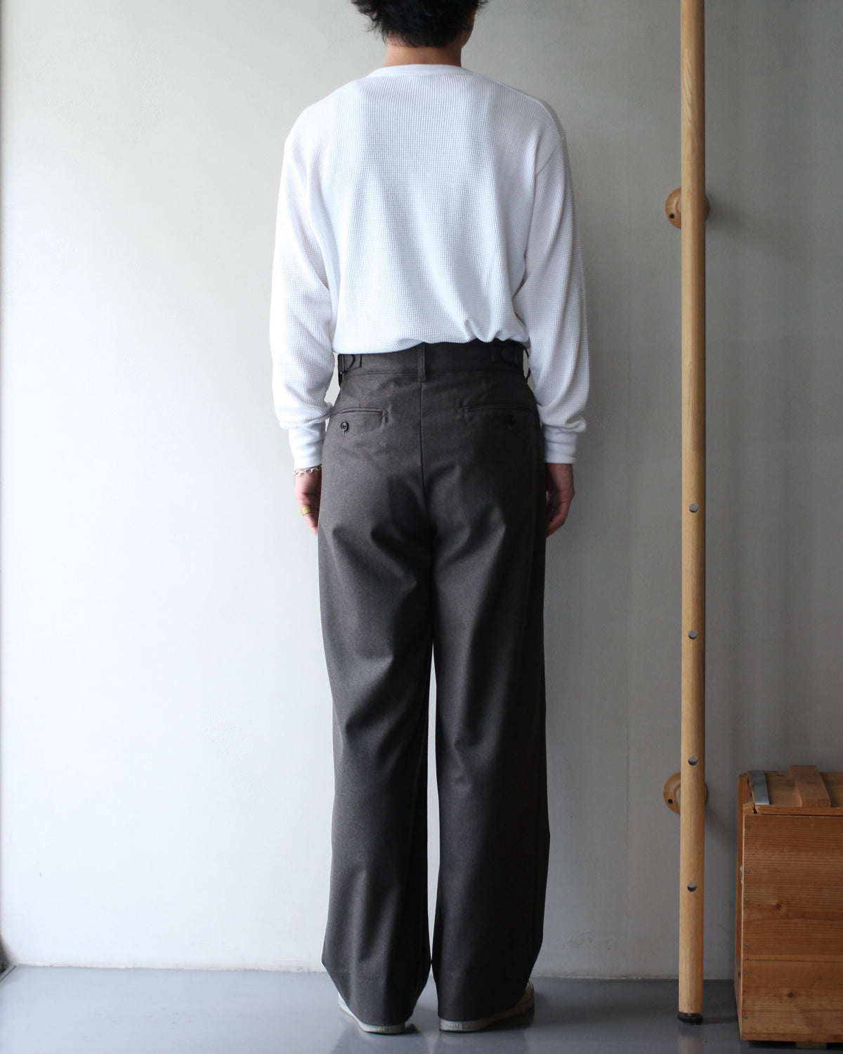 ULTERIOR/W/CASH PANAMA CLOTH MIL-TROUSERS "DUST GREY"