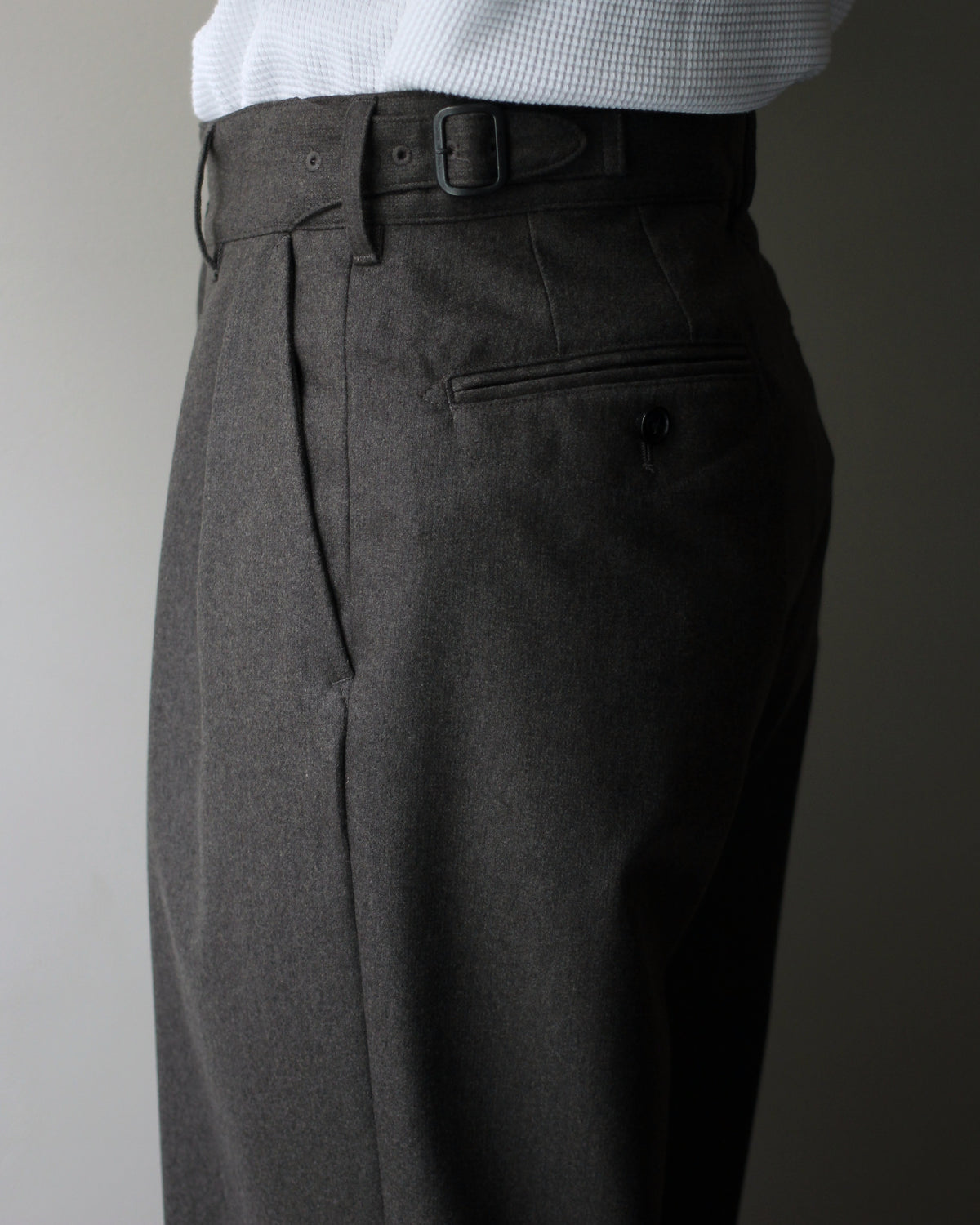 ULTERIOR/W/CASH PANAMA CLOTH MIL-TROUSERS "DUST GREY"