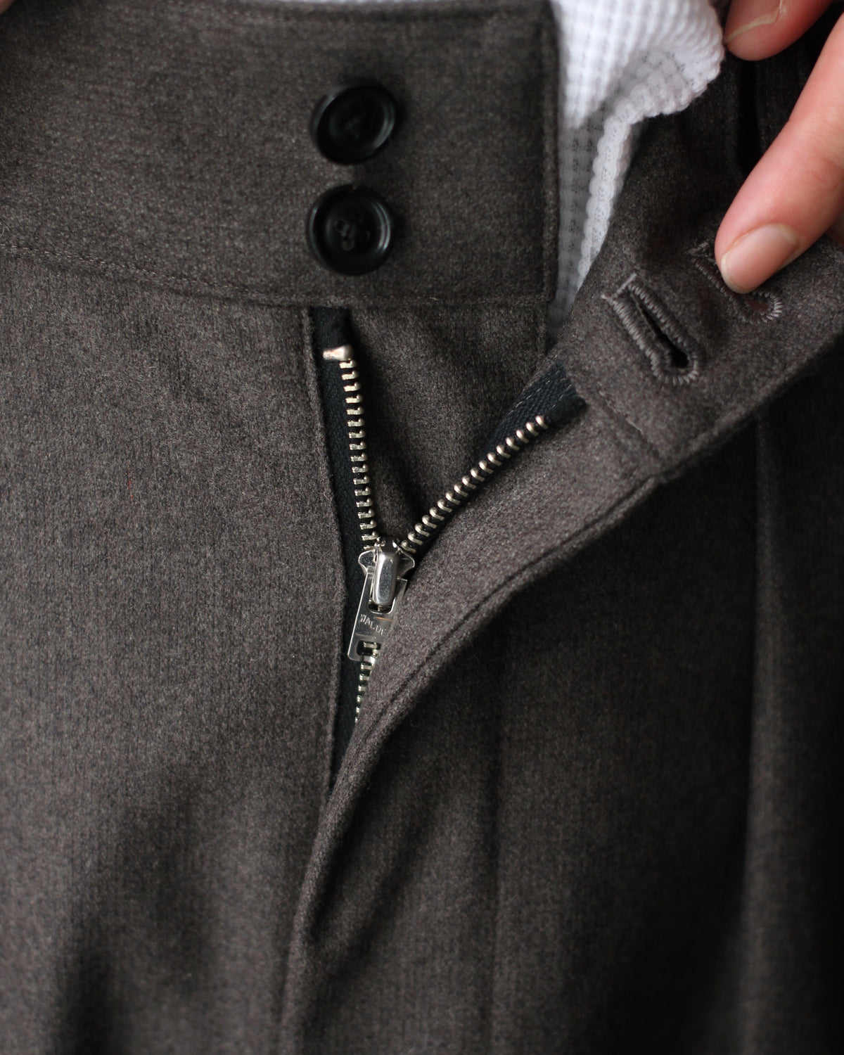ULTERIOR/W/CASH PANAMA CLOTH MIL-TROUSERS "DUST GREY"