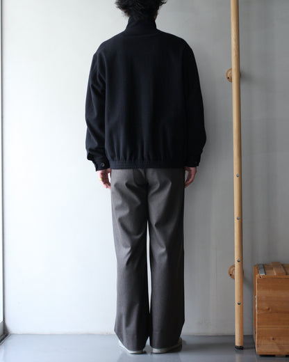 ULTERIOR/HERRINGBONE PILE MOSSER ZIP UP JKT "SHADE BLACK"