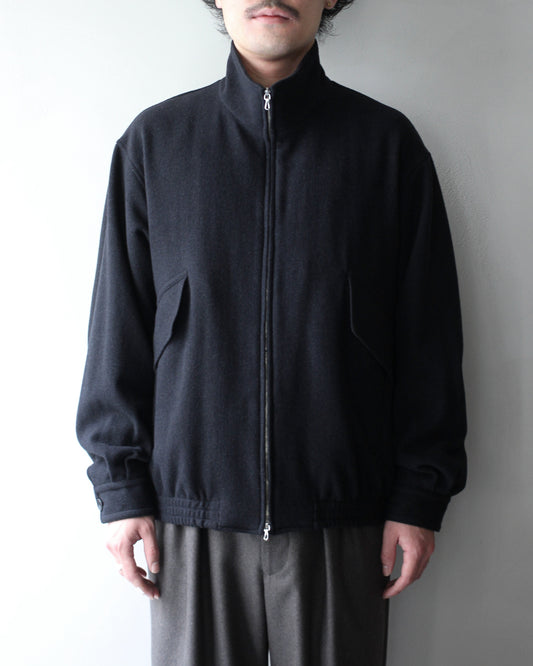 ULTERIOR/HERRINGBONE PILE MOSSER ZIP UP JKT "SHADE BLACK"