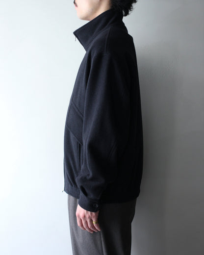 ULTERIOR/HERRINGBONE PILE MOSSER ZIP UP JKT "SHADE BLACK"
