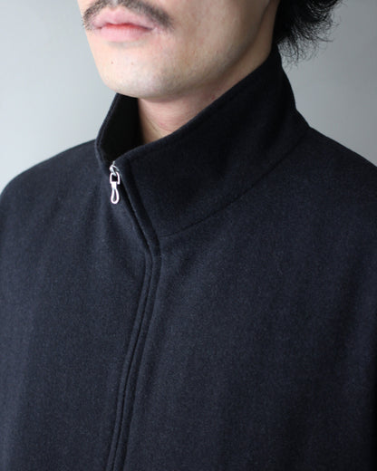 ULTERIOR/HERRINGBONE PILE MOSSER ZIP UP JKT "SHADE BLACK"