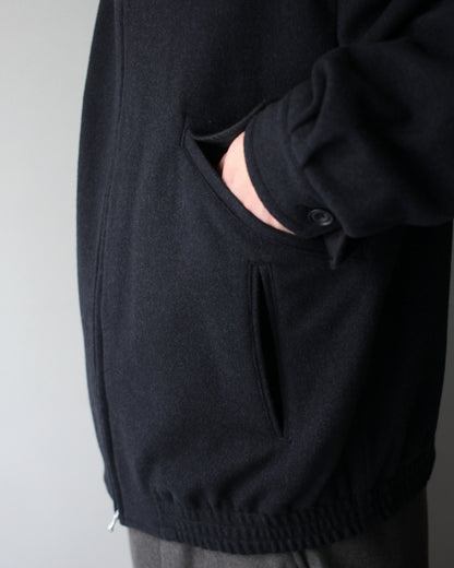 ULTERIOR/HERRINGBONE PILE MOSSER ZIP UP JKT "SHADE BLACK"