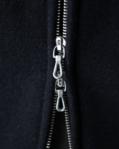 ULTERIOR/HERRINGBONE PILE MOSSER ZIP UP JKT "SHADE BLACK"