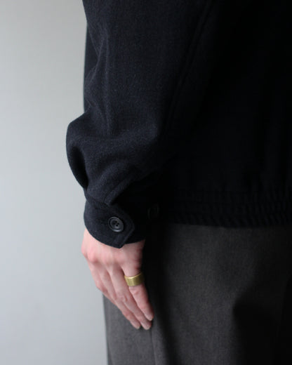ULTERIOR/HERRINGBONE PILE MOSSER ZIP UP JKT "SHADE BLACK"