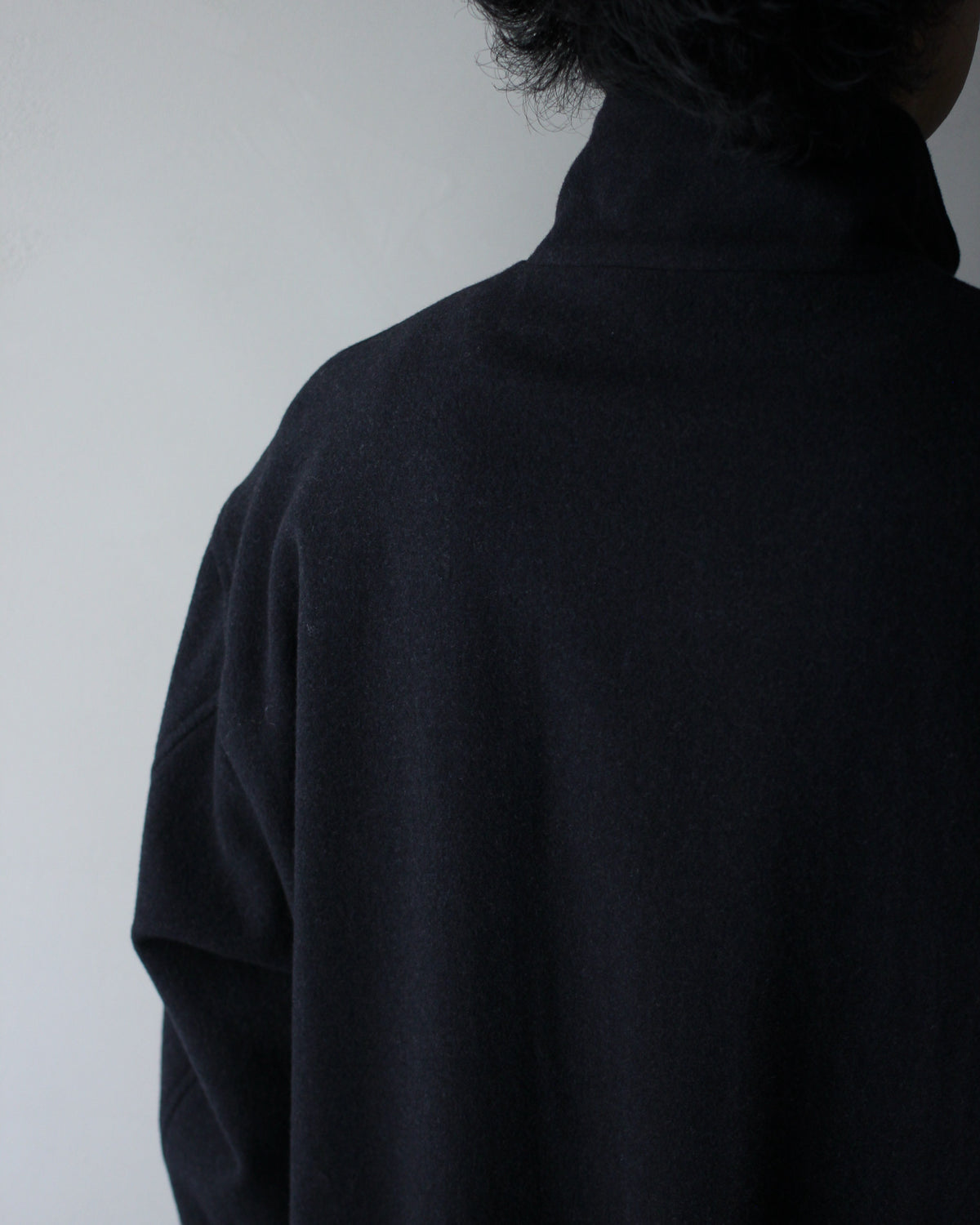 ULTERIOR/HERRINGBONE PILE MOSSER ZIP UP JKT "SHADE BLACK"