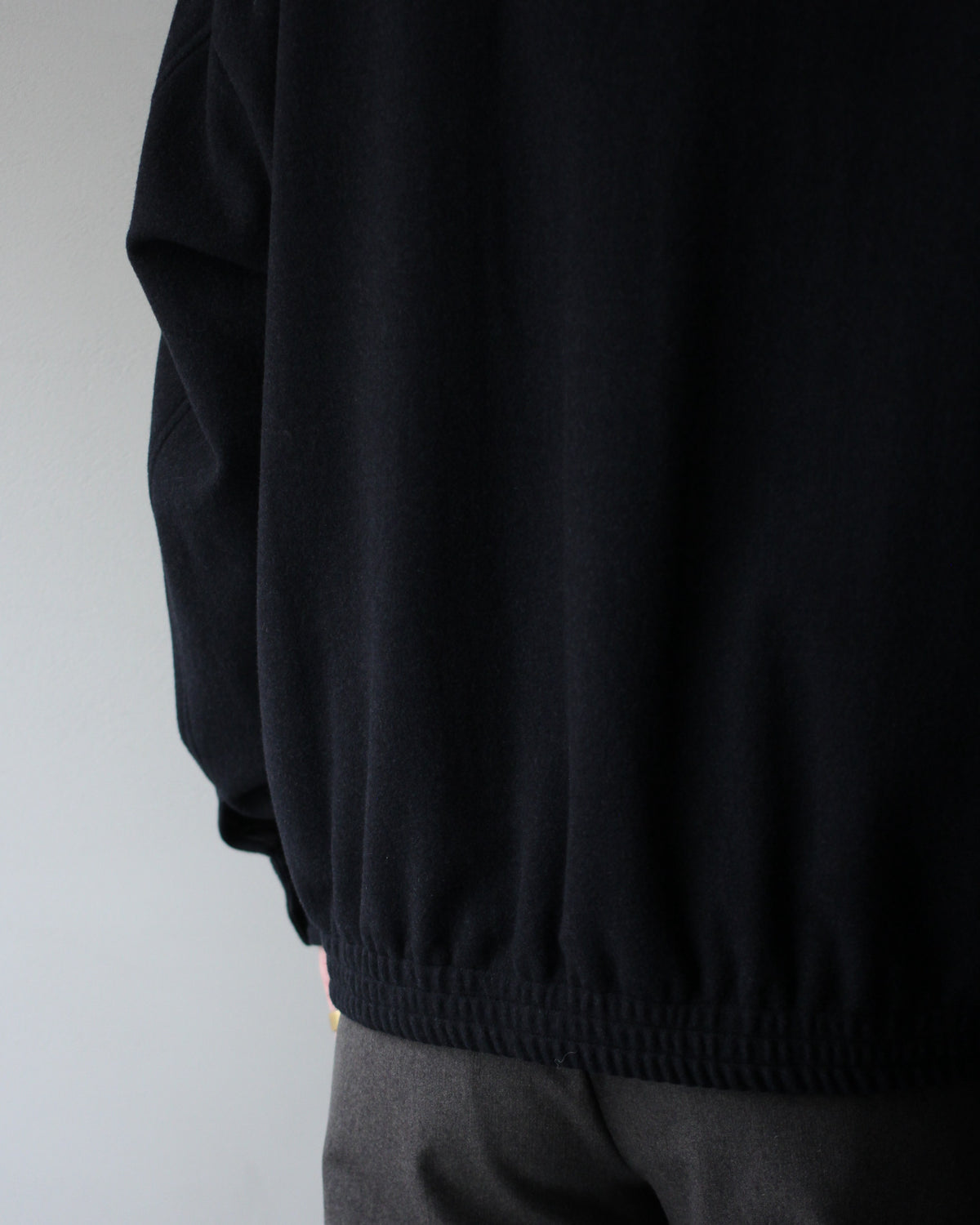 ULTERIOR/HERRINGBONE PILE MOSSER ZIP UP JKT "SHADE BLACK"