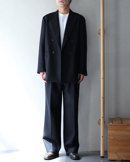 ULTERIOR/ SUPER FINE LIGHT MELTON DB JKT ”BLACK”
