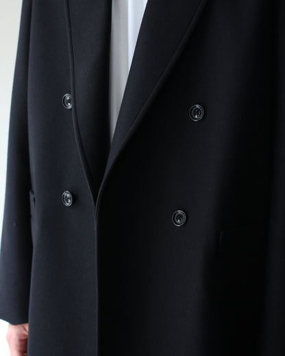 ULTERIOR/ SUPER FINE LIGHT MELTON DB JKT ”BLACK”