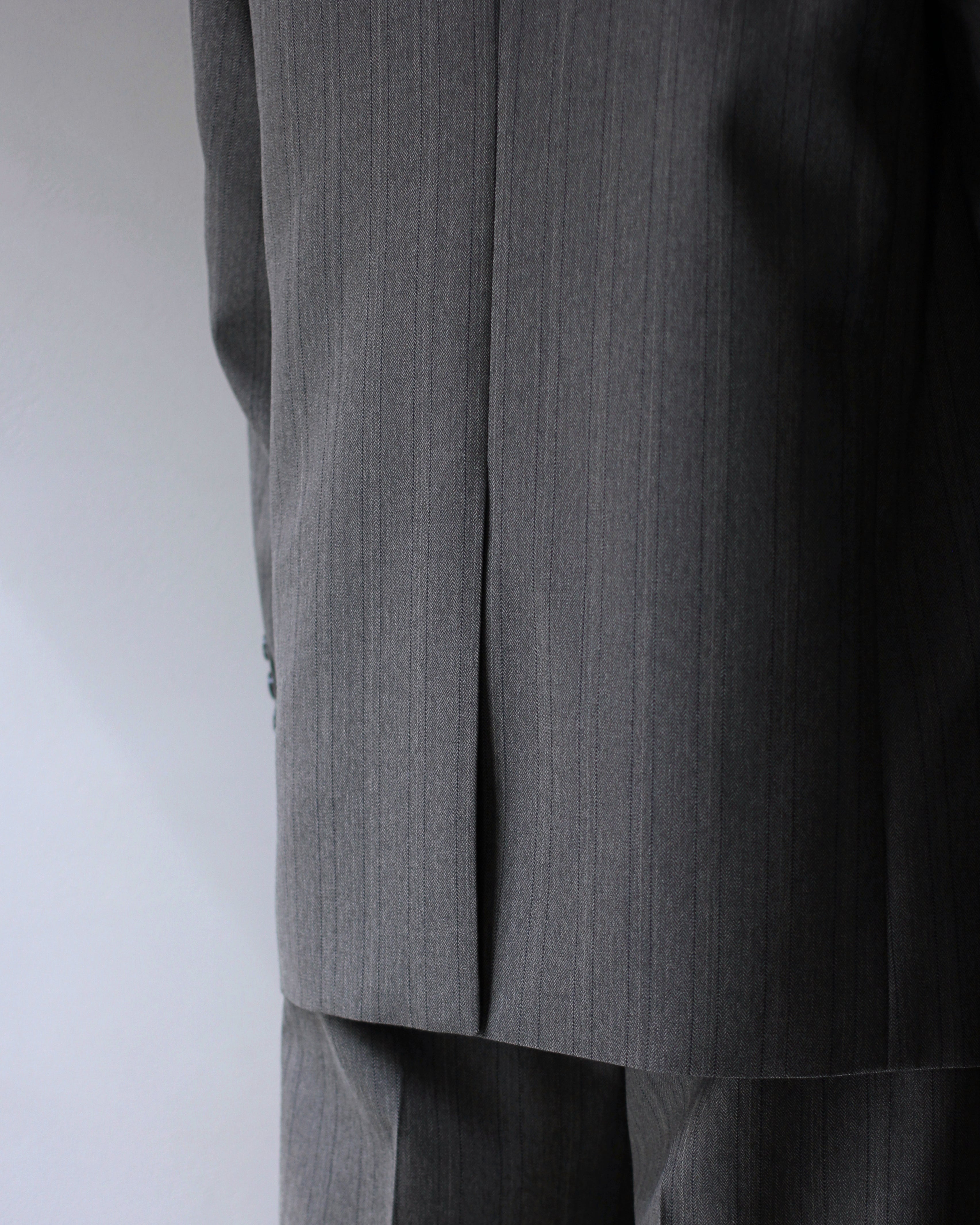 ULTERIOR / MELANGE HERRINGBONE STRIPE DB JKT