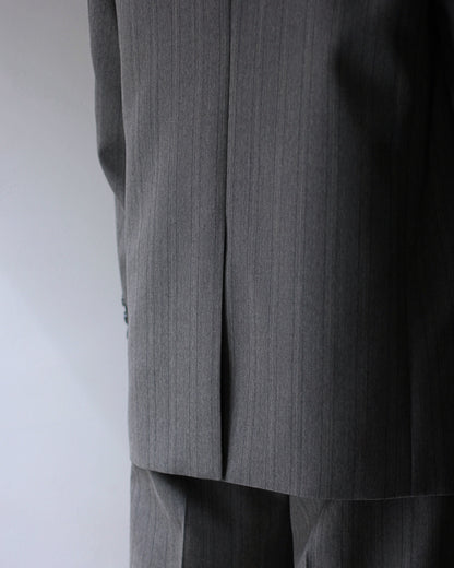 ULTERIOR / MELANGE HERRINGBONE STRIPE DB JKT"DUSTY GREY"