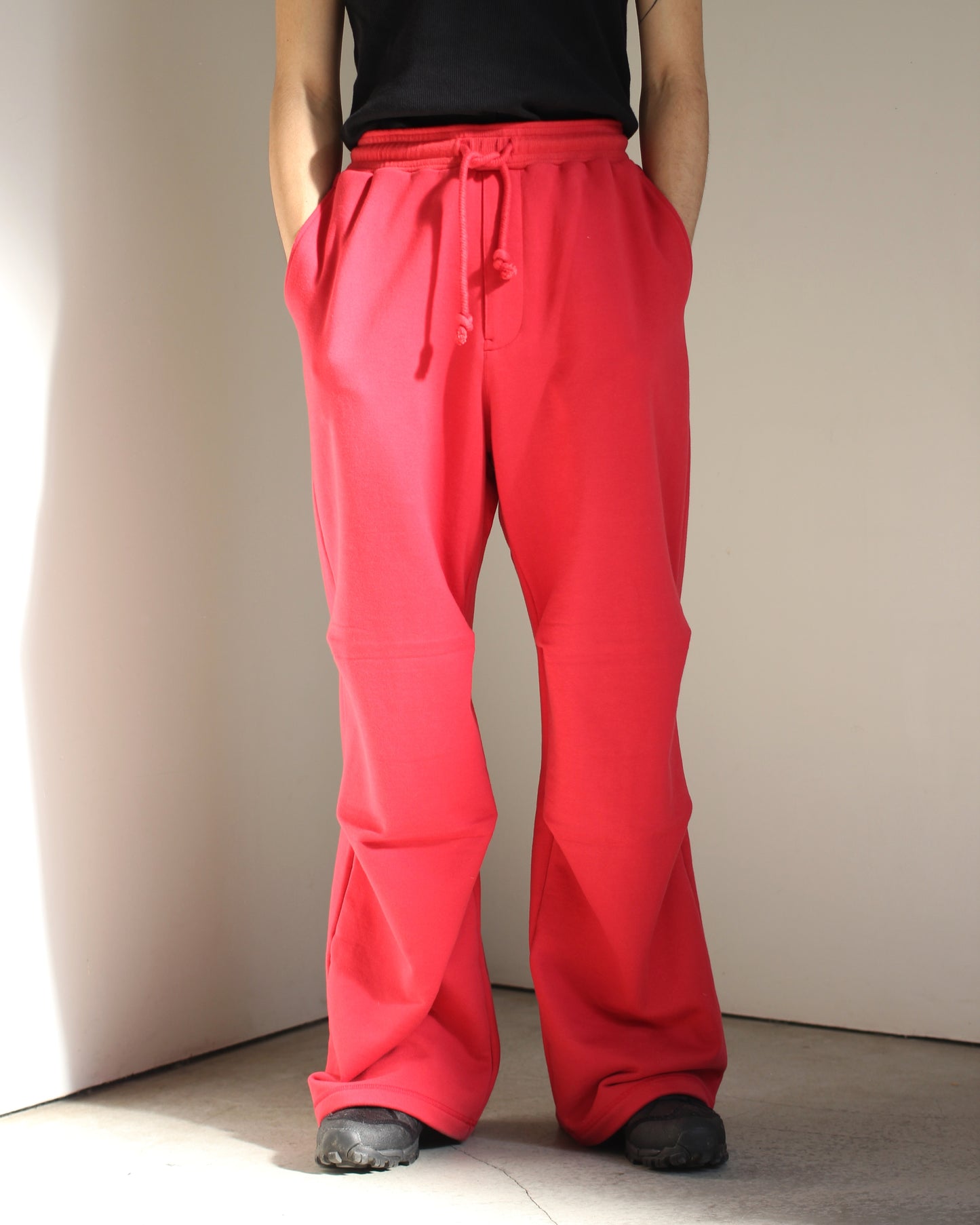 MATSUFUJI / Wide Sweat Pants "RED"