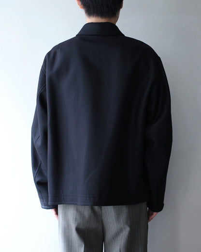 ULTERIOR/SUPER FINE LIGHT MELTON SHORT HUNTING JKT ”BLACK”