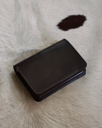 forme/Short wallet Cordovan×DOUBLE "Dark cognac×Brown"