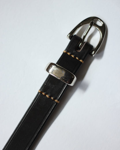HERALDIC BELTS / 3/4inch IMITATION STIRRUP "DARK HAVANA×L HAVANA THREAD"
