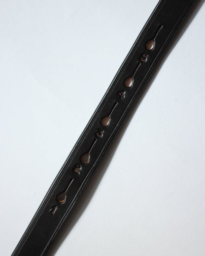 HERALDIC BELTS / 3/4inch IMITATION STIRRUP "DARK HAVANA×L HAVANA THREAD"