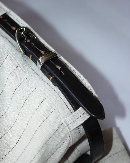 HERALDIC BELTS / 3/4inch IMITATION STIRRUP "DARK HAVANA×L HAVANA THREAD"