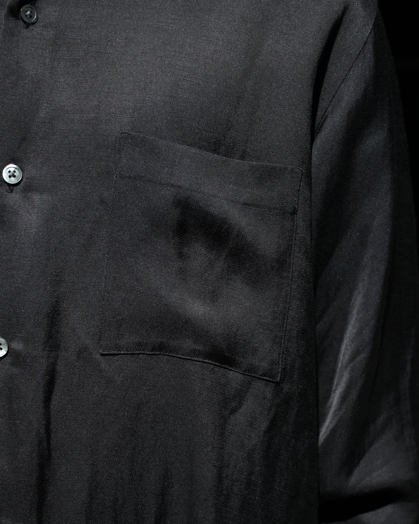 ssstein/VIS/LI BRIGHT TWILL OVERSIZED LS SHIRT "BLACK"