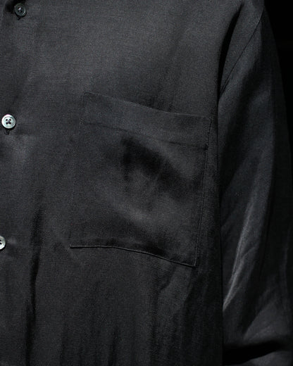 ssstein/VIS/LI BRIGHT TWILL OVERSIZED LS SHIRT "BLACK"