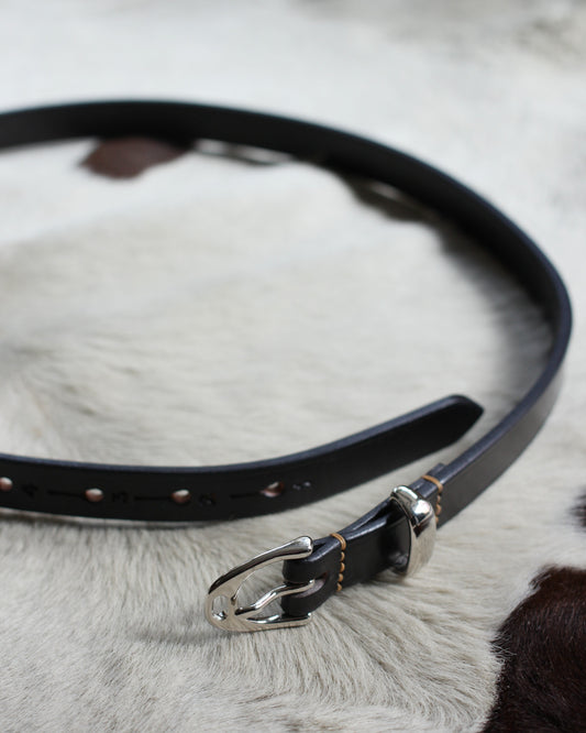 HERALDIC BELTS / 3/4inch IMITATION STIRRUP "DARK HAVANA×L HAVANA THREAD"
