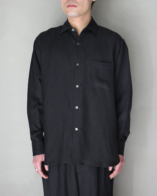 ssstein/VIS/LI BRIGHT TWILL OVERSIZED LS SHIRT "DARK CHARCOAL"